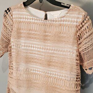 Short Sleeve Pink Blouse